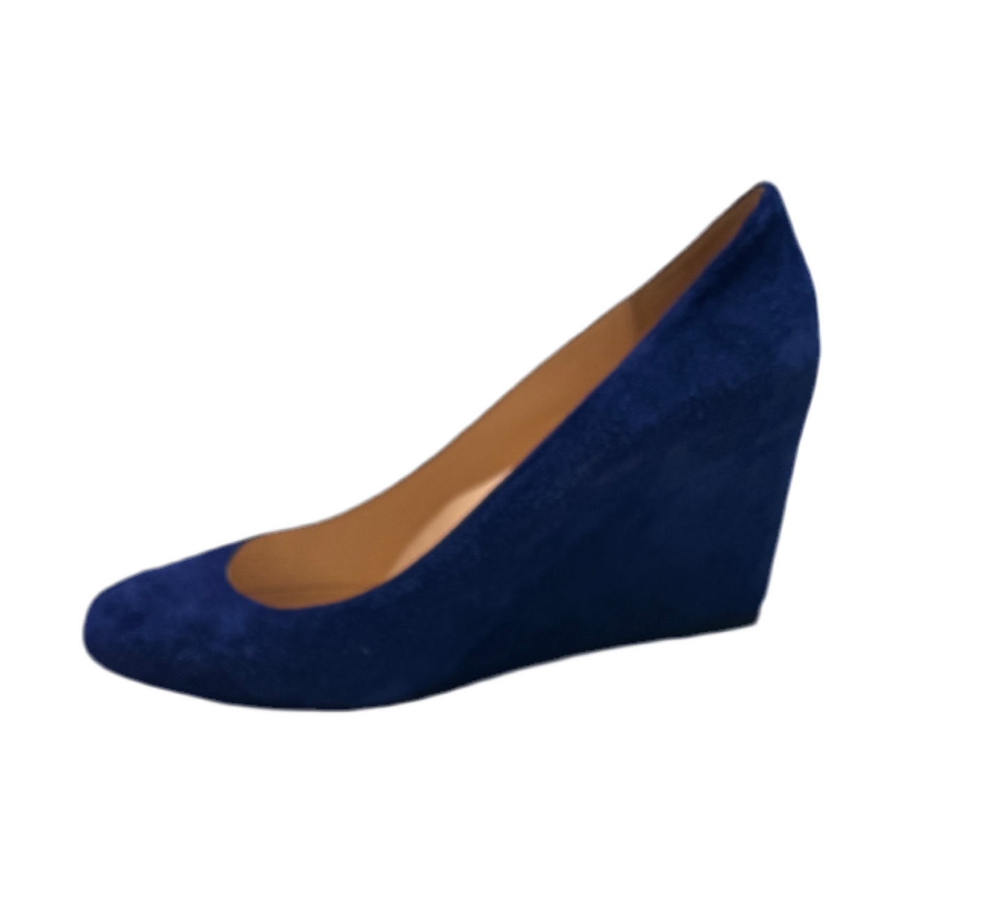 Christian Louboutin Blue Suede Wedge Heels