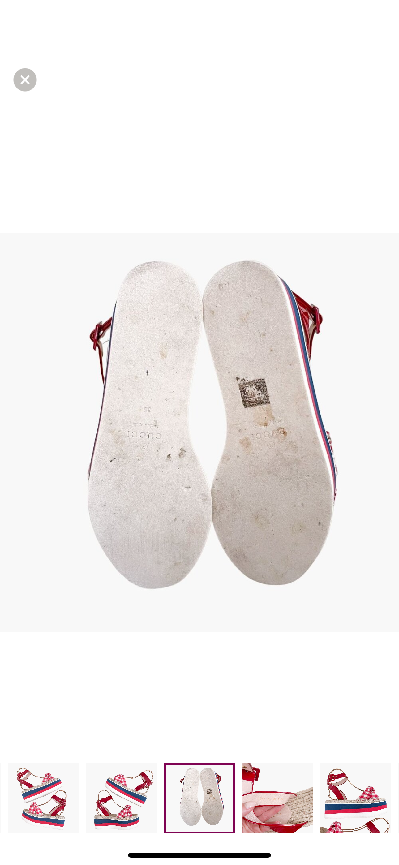 GUCCI ANKLE WRAP WEDGE SANDAL