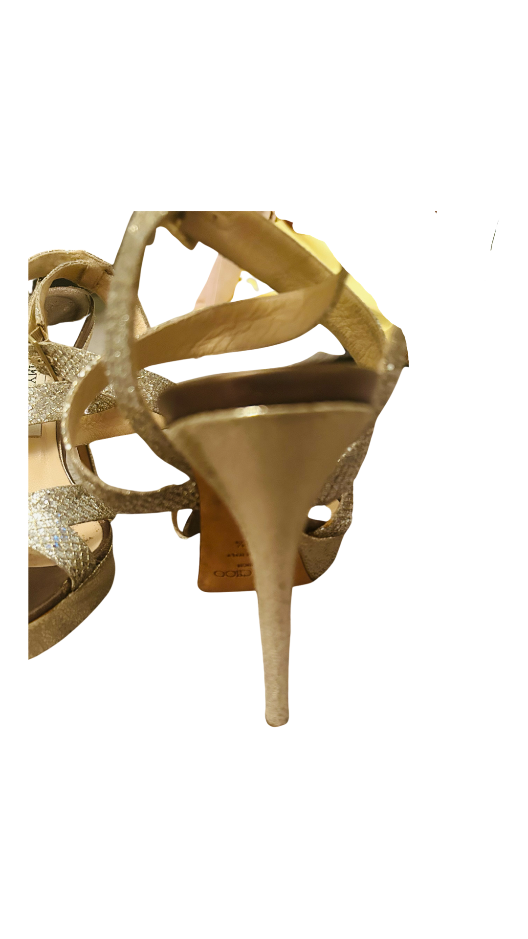 JIMMY CHOO GOLD SANDALS