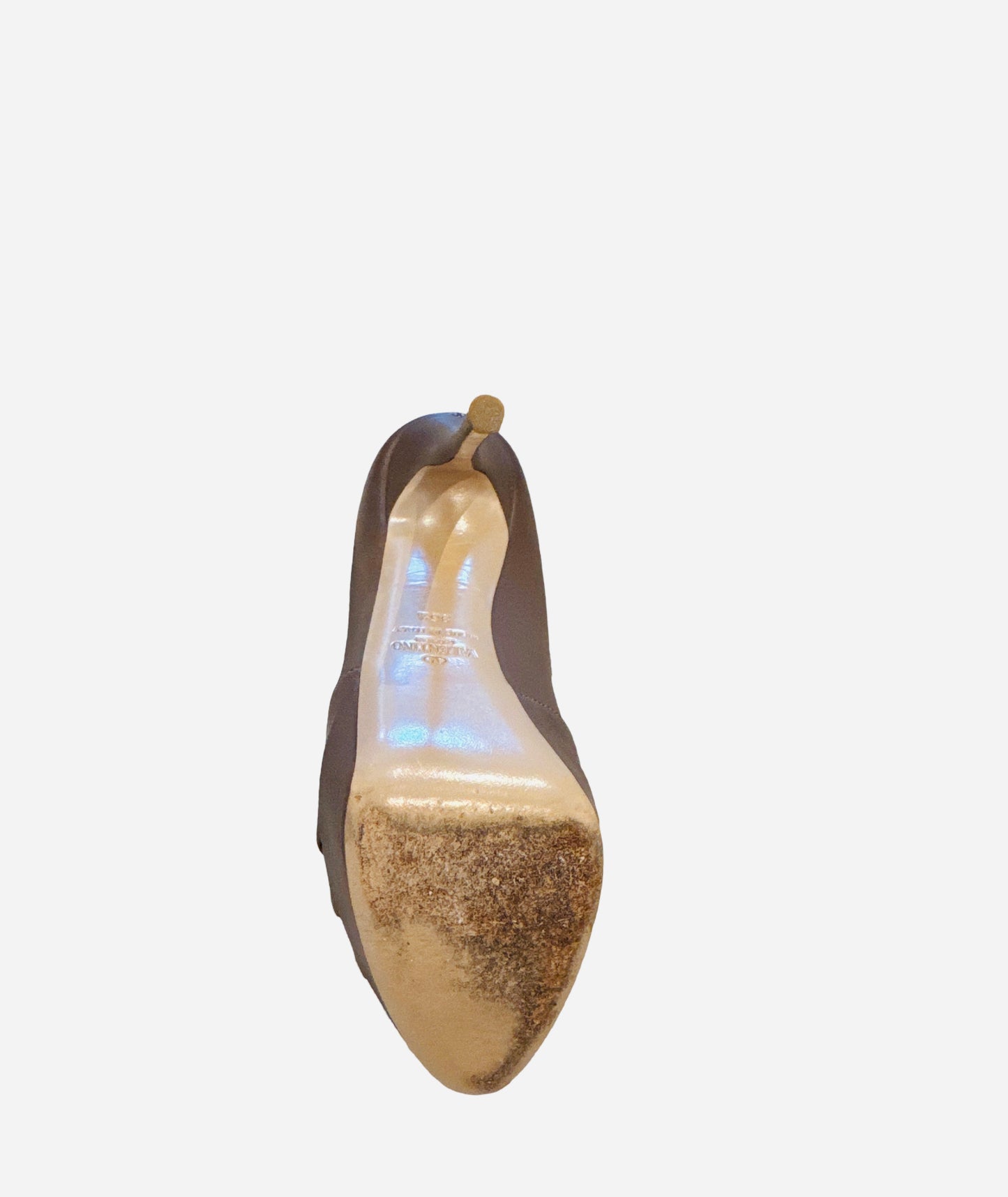 Valentino Garavani Rockstud Leather Pleated Studded Platform Pump Shoes Heels