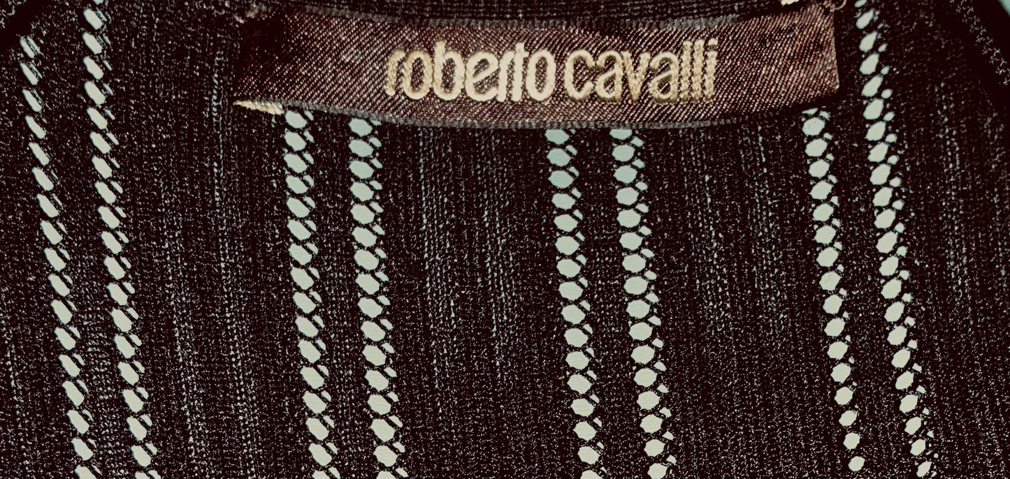 ROBERTO CAVALLI silk knit pleated mini