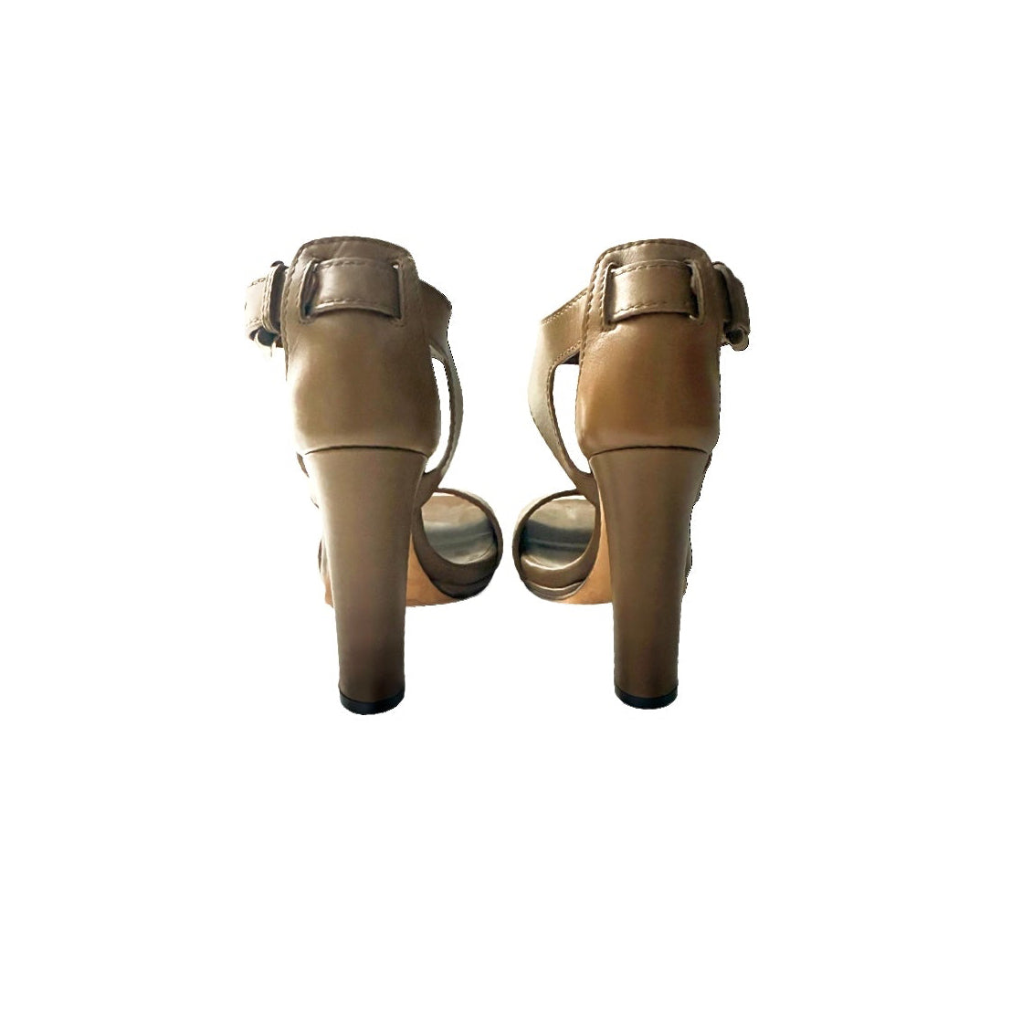 GUCCI taupe leather heels sz36.5