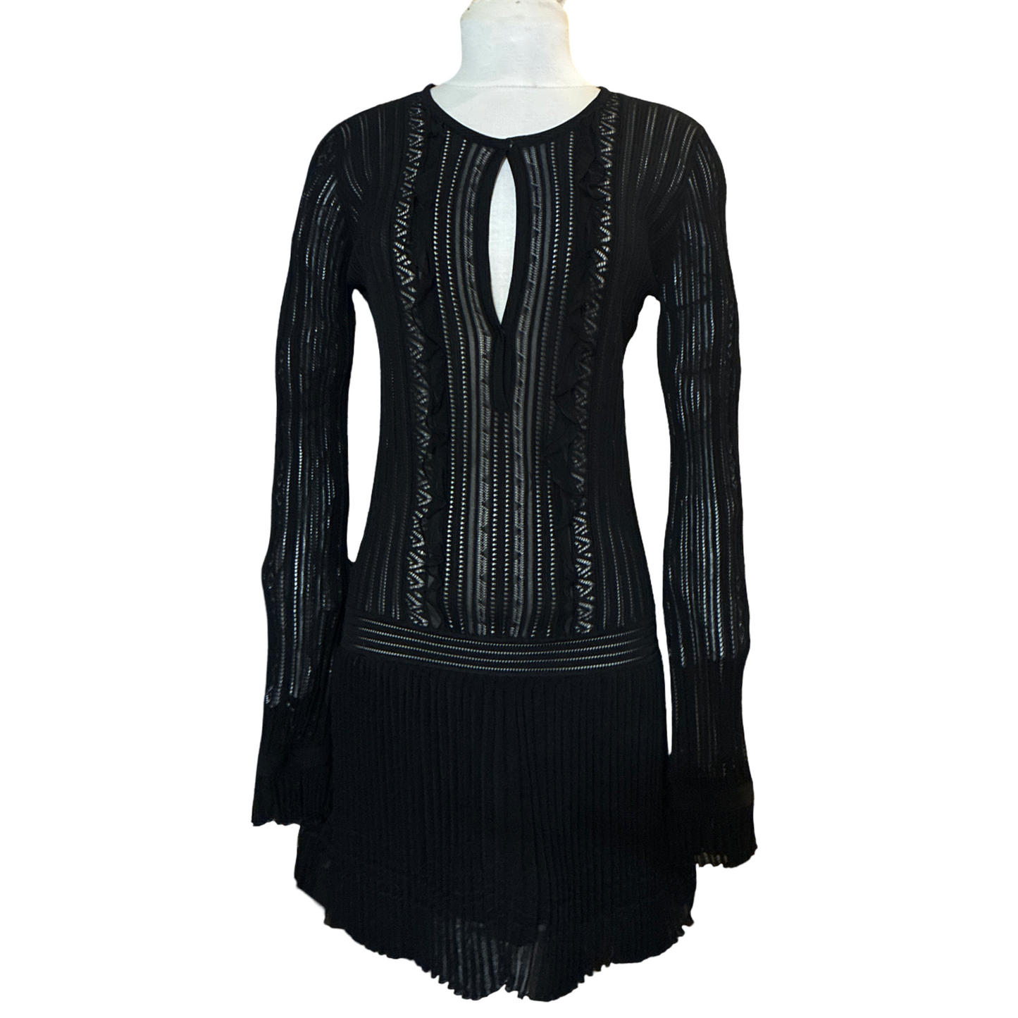 ROBERTO CAVALLI silk knit pleated mini