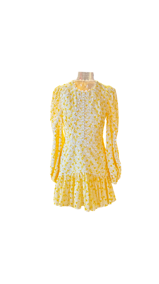 ACLER eyelet mini dress