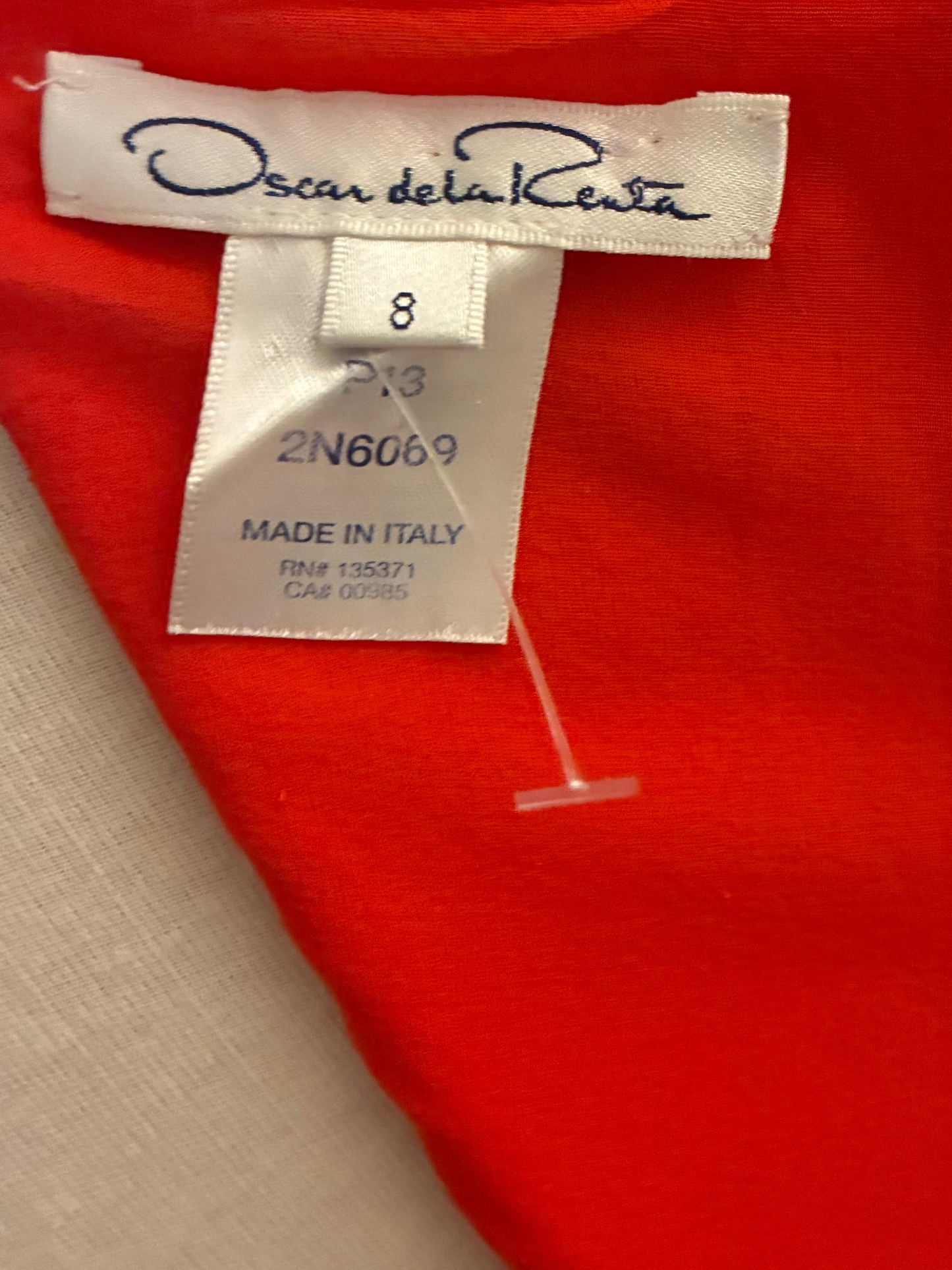 Oscar de la Renta Vintage red dress sz8